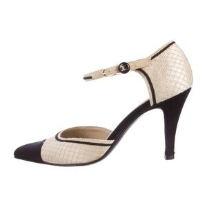 Chanel Pointed Toe Satin Pumps